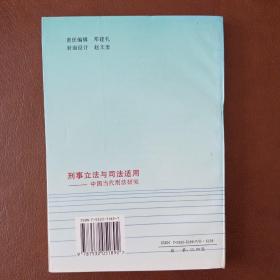 刑事立法与司法适用:中国当代刑法研究