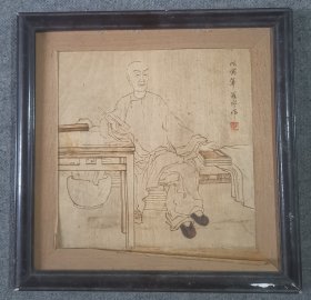 罗宁 烙画，一平尺略小