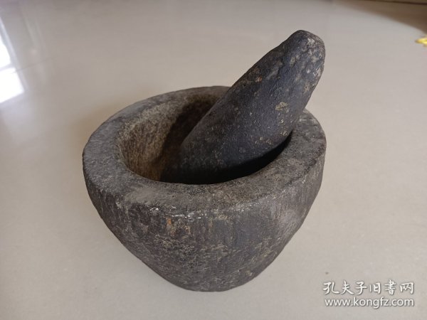 老青石臼 完整 高10 外径13.5内口径9.5