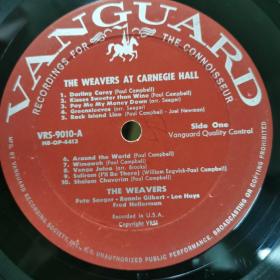 Vanguard原版黑胶唱片（1957）THE WEAVERS AT CARNEGIE HALL VINYL LP 1957 VANGUARD RECORDS PETE SEEGER