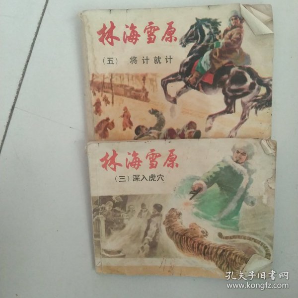 80年代连环画林海雪原2本合售如图