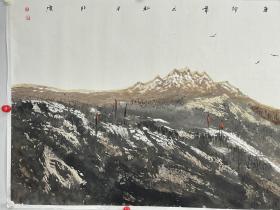 张北云   尺寸 138/68  托片
男，汉族，1958年生于吉林省通化市。师从杨延文先生，1987年曾在北京画院研习三年山水画。甘肃省兰州市铁路局工程总公司工会干部。现为中国美术家协会会员，荣获“97中国画坛百杰画家称号”。