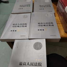 最高人民法院司法观点集成 刑事卷（新编版 套装共5册）