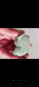 新疆和田玉雕刻“貔貅”挂件，玉质细腻油润，硬度高，寓意好，