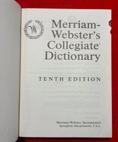 Merriam-Webster's Collegiate Dictionary TENTH EDITION
