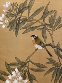 古筆花鸟图，创汇时期60-80年代，