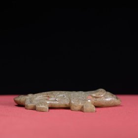 旧藏和田玉壁虎把件