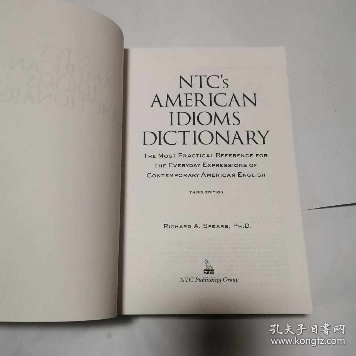 Ntc's American Idioms Dictionary（美国成语词典第三版）