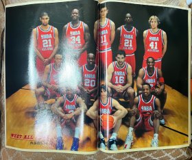 老海报NBA西部明星队海报，压膜