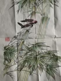 吴忠平工笔花鸟绘画作品著名画家