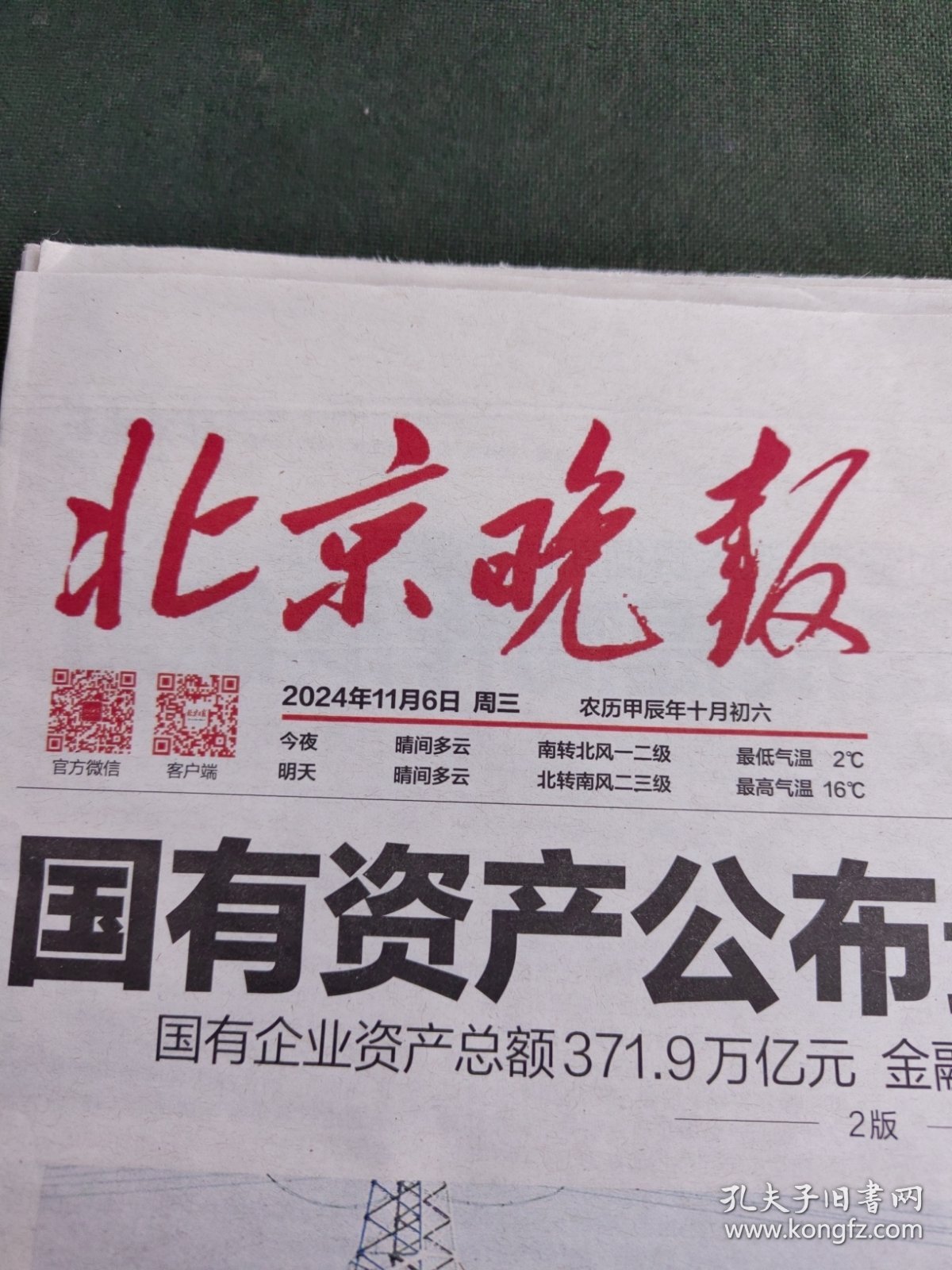 纪念报生日报北京晚报2024年11月6日