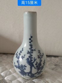 双面喜鹊登梅青花胆瓶10434