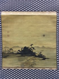 细川齐兹，清代中期日本熊本藩主《圆月海湾图》