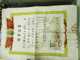 1957年上海杨浦区临青路小学毕业证