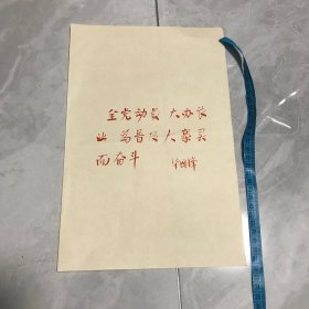 套红题词：普及大寨县