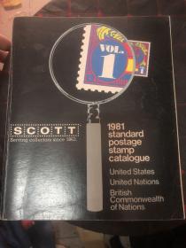 SCOTT VOL.1 1981 standard postage stamp catalogue