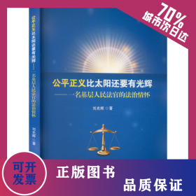 公平正义比太阳还要有光辉——一名基层人民法官的法治情怀 9787551731485