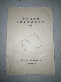 泰安市土地资源调查报告（初稿油印本）