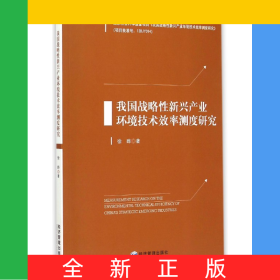 我国战略性新兴产业环境技术效率测度研究