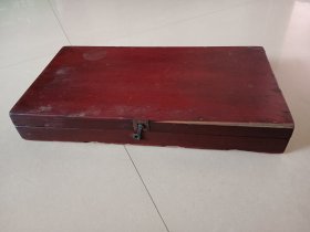 老木盒 37.7×20×5.4 瑕疵图七八 活页有点松动