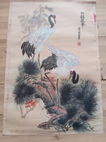 著名画家徐峰壬戌年春写《松鹤延年》