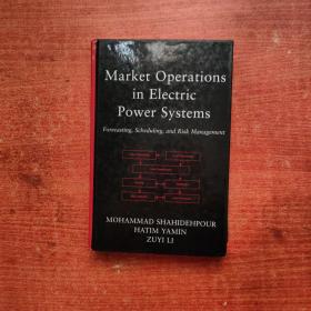 Market Operations in Electric Power Systems:Forecasting,Scheduling,andRiskManagement 电力系统中的市场运作：预测、调度和风险管理
