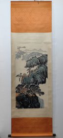 青城山色，山水画立轴，孙克刚立轴 画心尺寸99.5x51公分