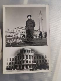 70年代老照片2张，人像相同，下边图不同