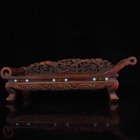 珍藏收老纯手工打造红木镶嵌宝石罗汉床
重:332克        长:8.5厘米      宽:27.5厘米

03292