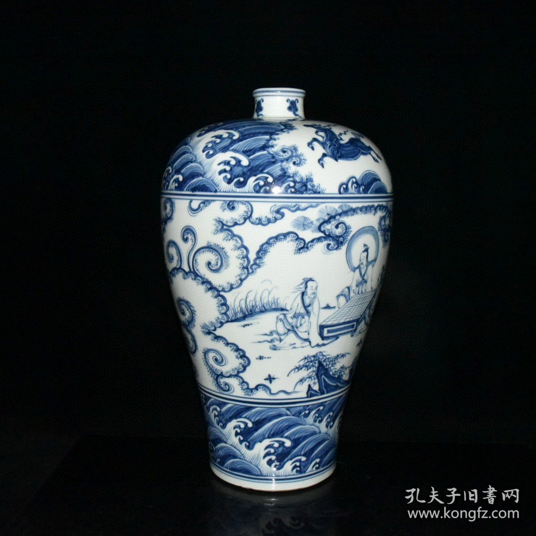 明正统青花人物故事梅瓶【45x27.5cm 】