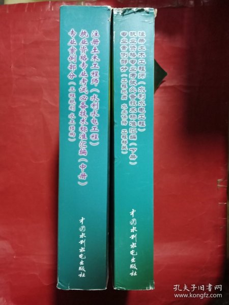 注册土木工程师执业资格专业考试必备技术标准汇编（中册）专业案例部分（工程规划水工结构）