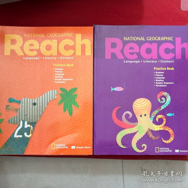 NATIONAL GEOGRAPHIC Reach （V1+V2）+ Practice Book 3本+NATIONAL GEOGRAPHIC Reach （C1+C2+C3）+ Practice Book （7本合售）