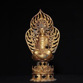 旧藏唐代铜鎏金佛像