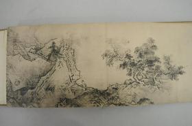 【雪舟山水长卷】纸本水墨 悠山社書店出版 古董水墨画，本紙总长980㎝ 古書 画卷。宋元绘画云谷派。