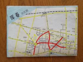 【旧地图】珲春市区图 交通旅游图 4开 1992年9月第1印刷