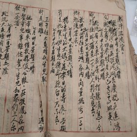 湖南省立师范老师毛笔日记手抄本，湖南教育文献，抗战时期芷江修建机场事情和吃甜米酒美容，字体修长飘逸非常有研究价值