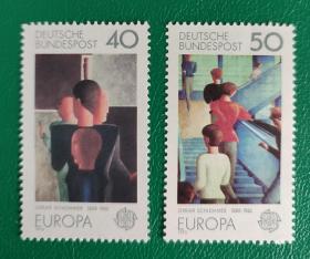 德国邮票 西德1975年绘画 2全新