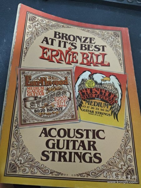 BRONZE AT ITS BEST ERNIE BALL ACOUSTIC GUITAR STRINGS青铜在它最好的厄尼球原声吉他弦