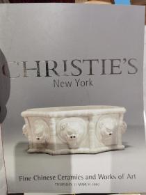 christies 纽约佳士得2002年3月21日 精美中国瓷器及艺术品拍卖图录 fine chinese ceramics and woks of art 陶瓷器 玉器 漆器