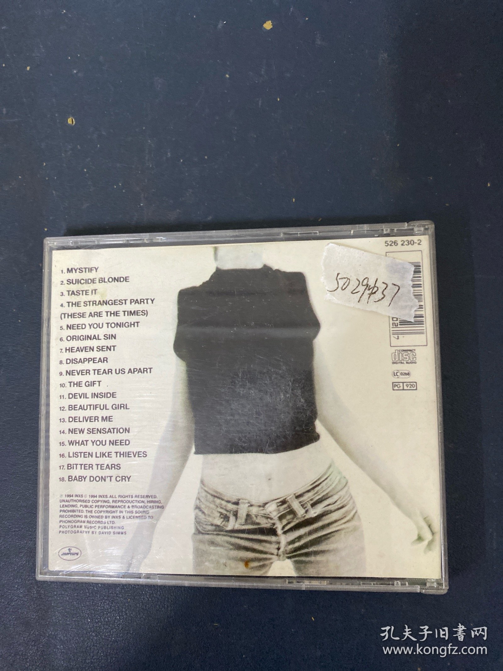 光盘CD：INXS GREATEST HITS 1碟装 盒裂 以实拍图购买