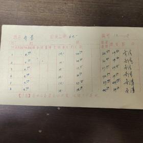 1972年人民出版社职工工资卡： 著名编辑 齐青 
1月到8月份工资  其中齐青签字八处