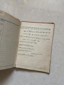 老笔记本 日记本   36开硬壳 笔记    60年代