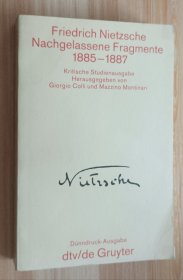 德文书 Nachgelassene Fragmente 1885-1887. by Friedrich Nietzsche (Author)