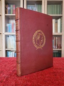 【私人出版社限量装帧插画本】 Julius Caesar's Commentaries. A Modern Rendering. By Somerset De Chair 。《裘力斯·凯撒》，Clifford Webb插画，Golden Cockerel Press 金鸡出版社1951年出版，桑格斯基与萨克利夫Sangorski & Sutcliffe摩洛哥皮特装。作者和插画家双签名。