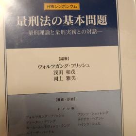 日文，德日量刑法的基本问题，量刑理论和量刑实务的对话，翻译书籍，浅田和茂