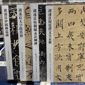 褚遂良倪宽赞文皇哀册.大字阴符经. 伊阙佛龛碑.枯樹赋孟法师碑传世经典碑帖四册合售 河北教育出版社 总定价：128元 惠友价；70