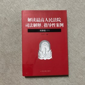 解读最高人民法院司法解释-解读最高人民法院司法解释、指导性案例（刑事卷）下