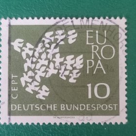 德国邮票 西德1961年欧罗巴 1枚销
