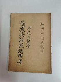 1957年粱德立编《伤寒六经提纲补要 》一册全