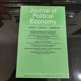 Journal of Political Economy Number 9 Volume 129 September 2021